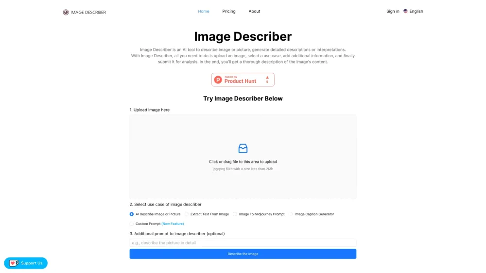 Image Describer: AI Tool for Image Descriptions