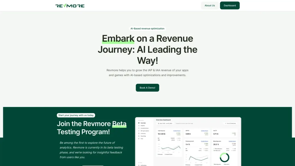 Revmore: AI Tool for In-App Revenue Optimization