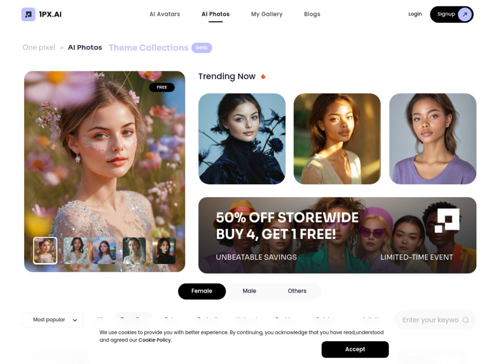 1PX.AI: World's Most Advanced AI Tool for Artistic Photo Generation