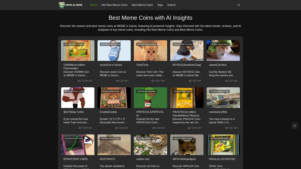 MEME is Game: AI Tool for Discovering Meme Coins