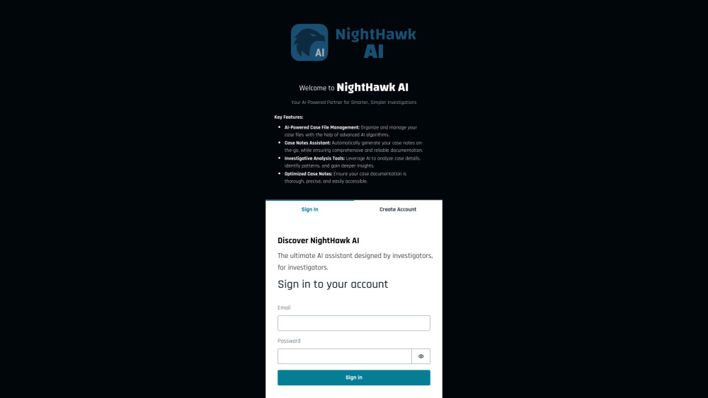 NightHawk AI: The Ultimate AI Tool For Investigators