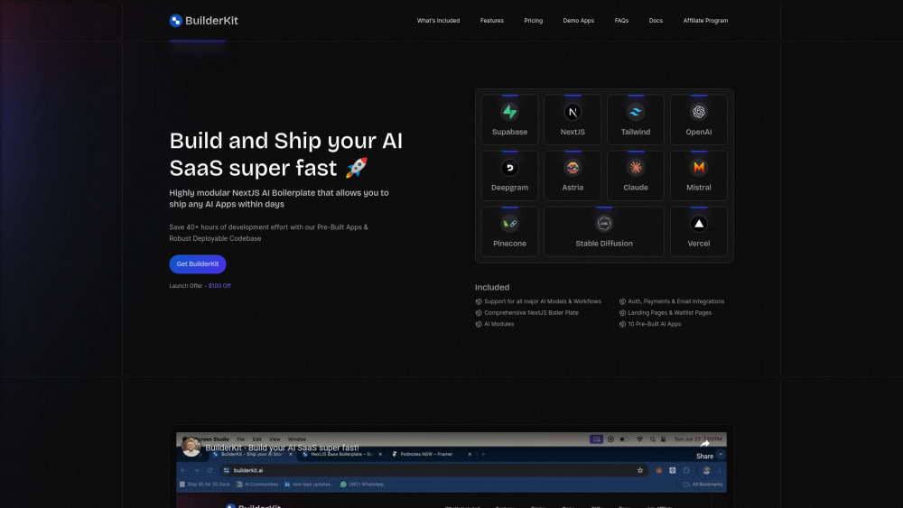 BuilderKit: Ship AI SaaS Products with Powerful AI Tools