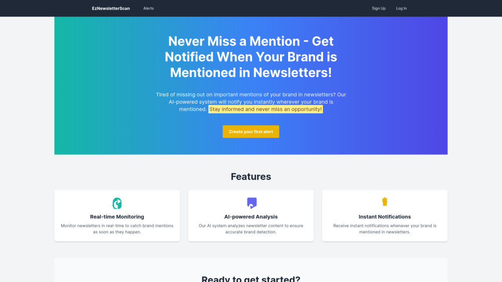 EzNewsletterScan: AI Tool for Real-Time Brand Mention Alerts in Newsletters