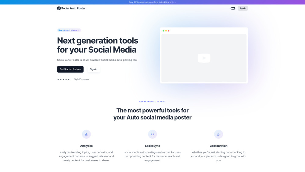 Social Auto Poster: AI Tool for Business