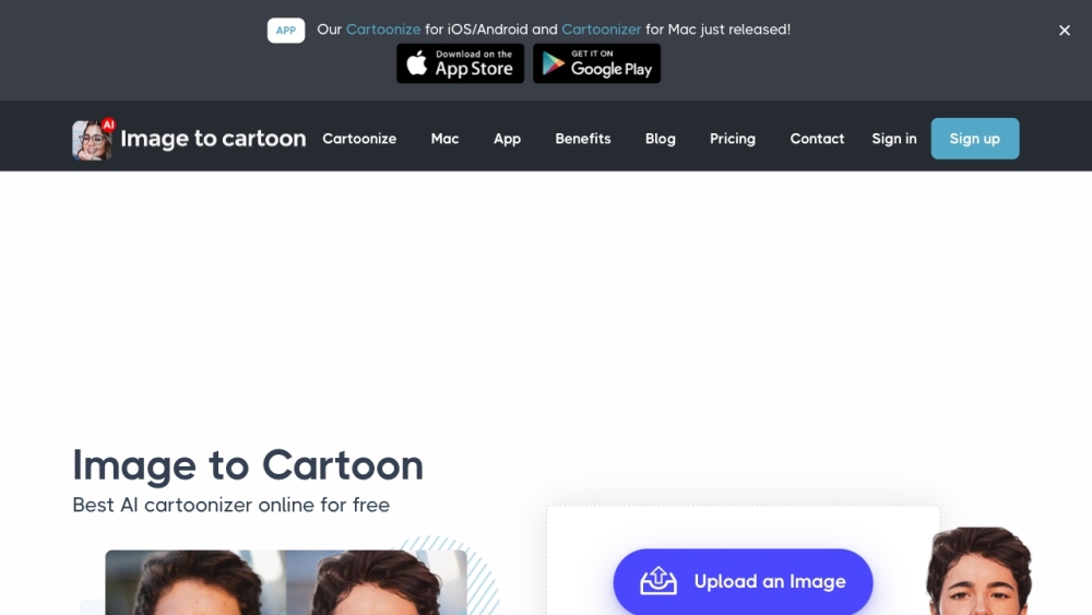 ImagetoCartoon: Photo to Cartoon Avatars - AI Tool