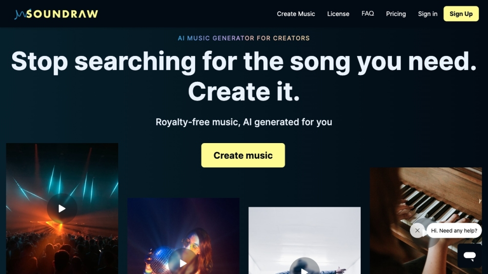 SOUNDRAW - AI Music Generator: Create music easily for video, films, YouTube, commercials, and more.