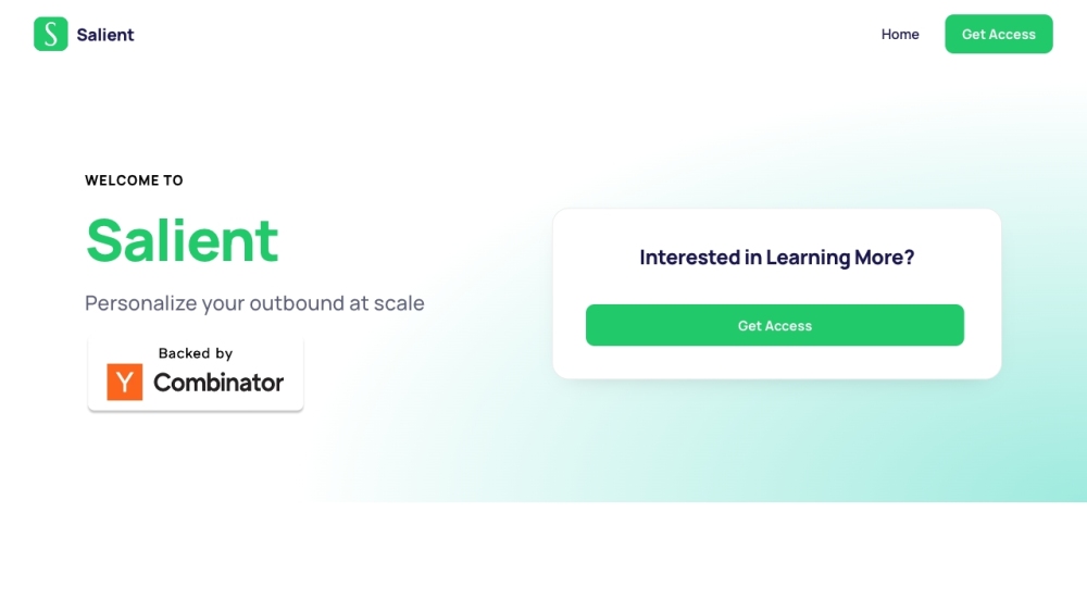 Salient: AI Tool for Hyper-Personalized Cold Email Outreach