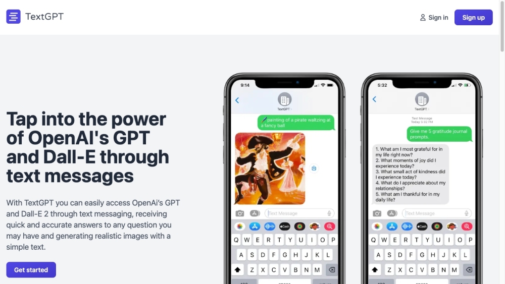 TextGPT: AI Tool for GPT & Dall-E 2 via Text