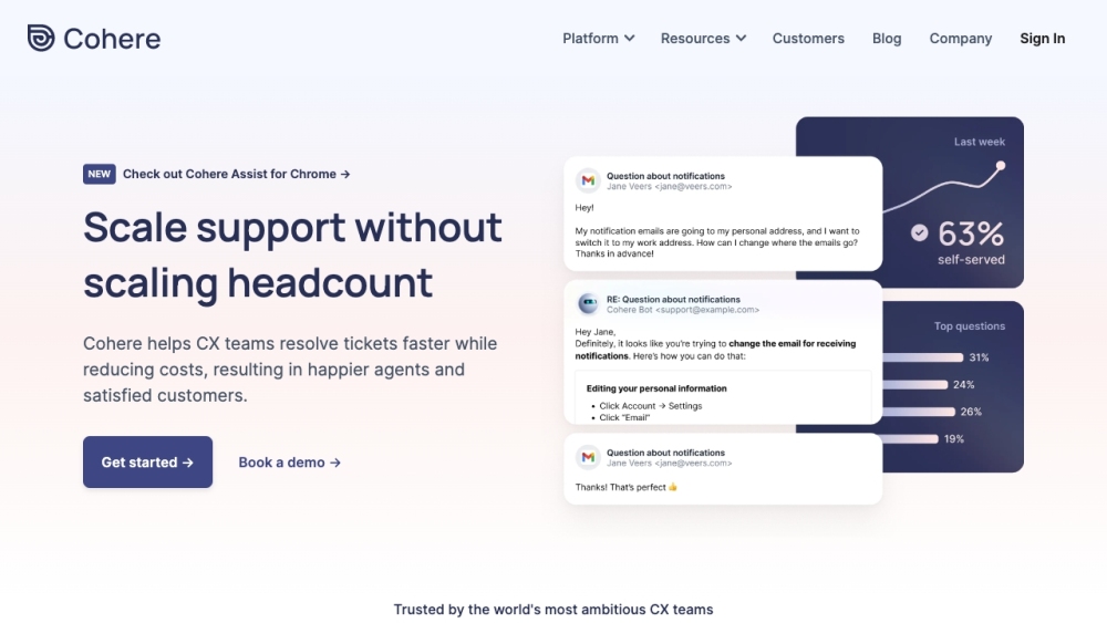 Cohere: AI Tool for Faster Support Resolutions