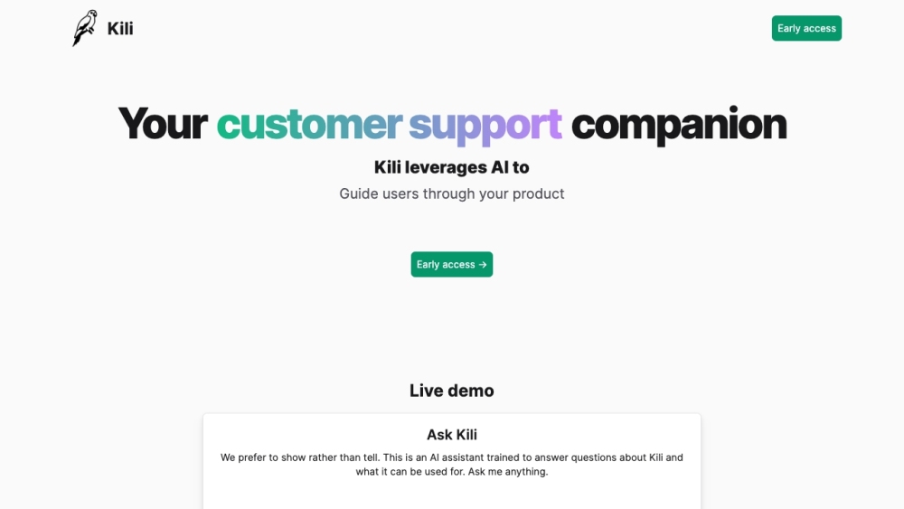 Kili: Revolutionize customer service with this AI tool