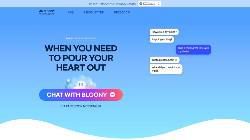 BLOONY - AI Chatting Buddy: Emotional Support AI Tool