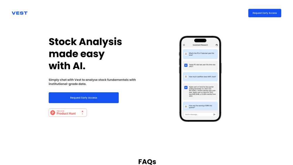 VEST: AI Tool for Real-Time Stock Analysis