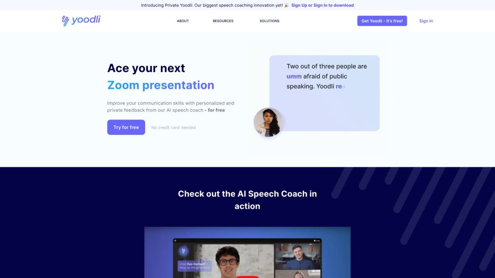 Yoodli: AI Tool for Personalized Speaking Coaching