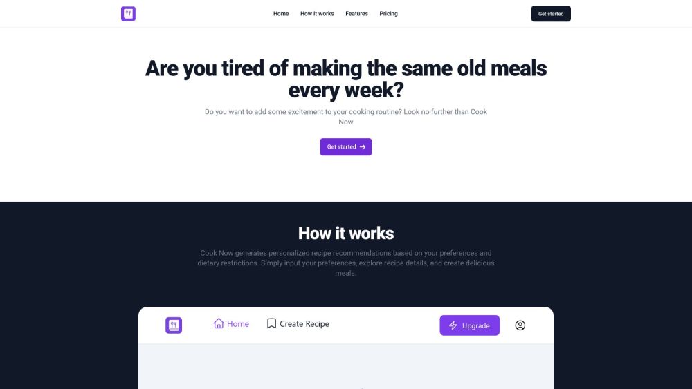 Cook Now: AI Tool for Personalized Meal Planning