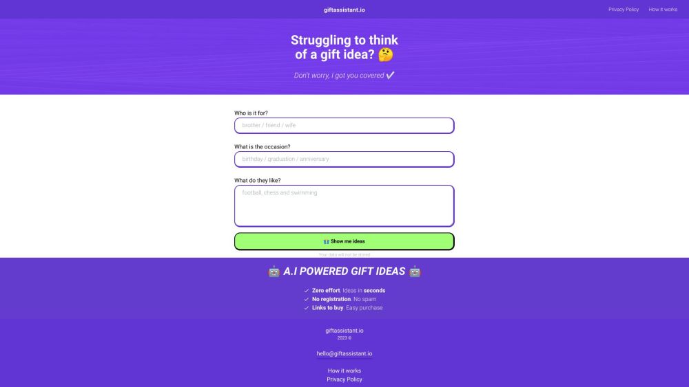 giftassistant.io: AI Gift Ideas Tool