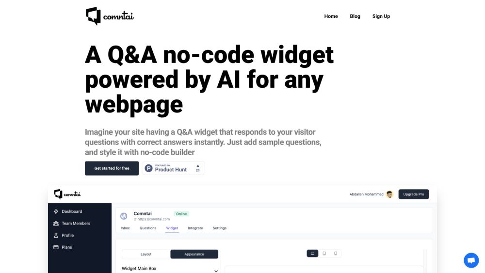 Comntai - AI Powered FAQ Chatbot: AI Tool for Instant Answers