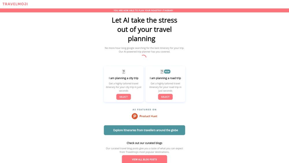 Travelmoji: AI Tool Personalized Travel Planner