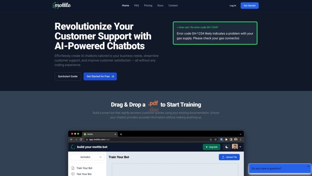 Mottle: AI Tool for Custom Chatbots – No Code