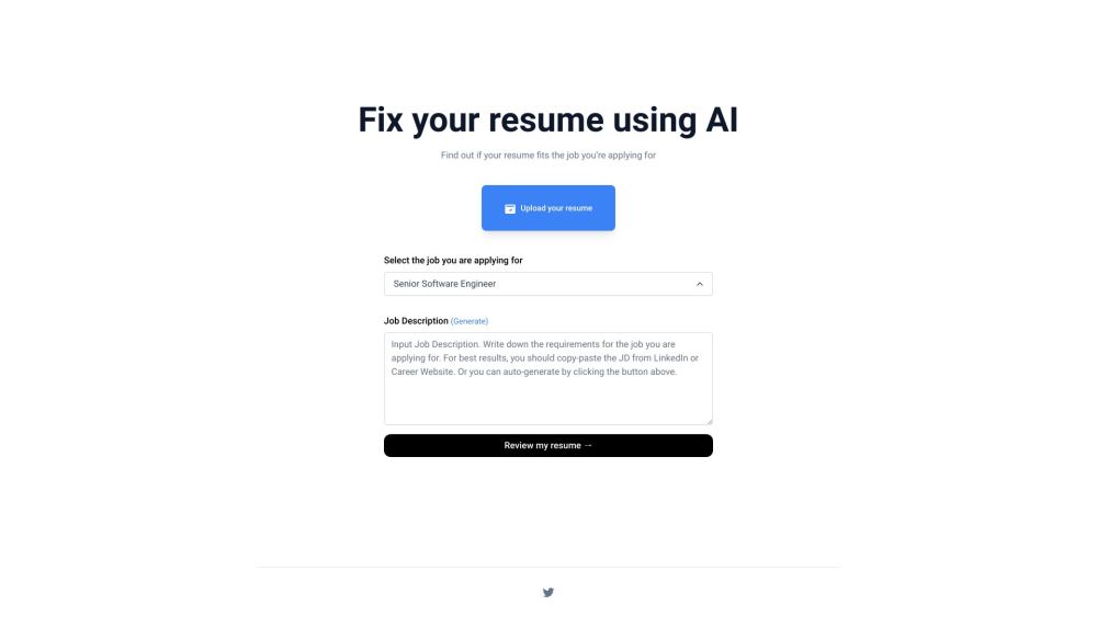 Resume Reviewer: AI-Powered Resume Reviews (40 letters)