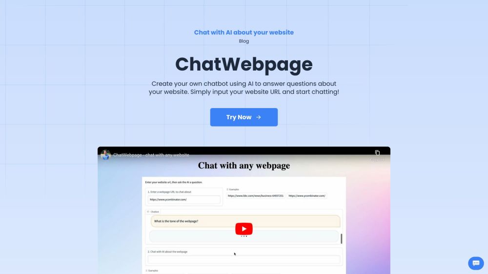 ChatWebpage: AI Tool to Create Smart Chatbots