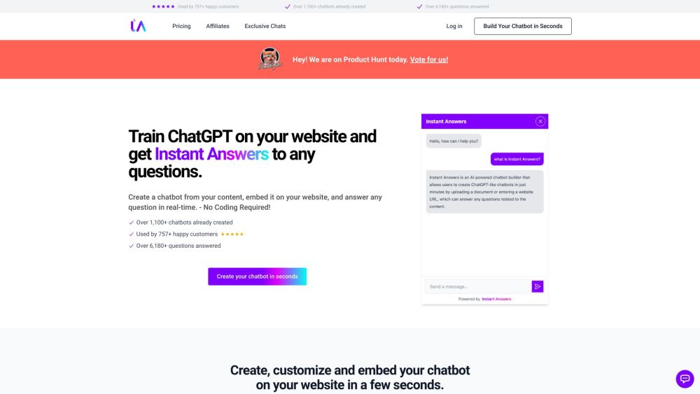 Instant Answers: AI Tool for Custom Chatbots