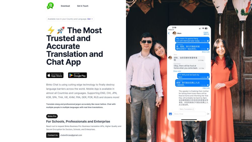 Binko Chat: AI Tool for Real-Time Translation