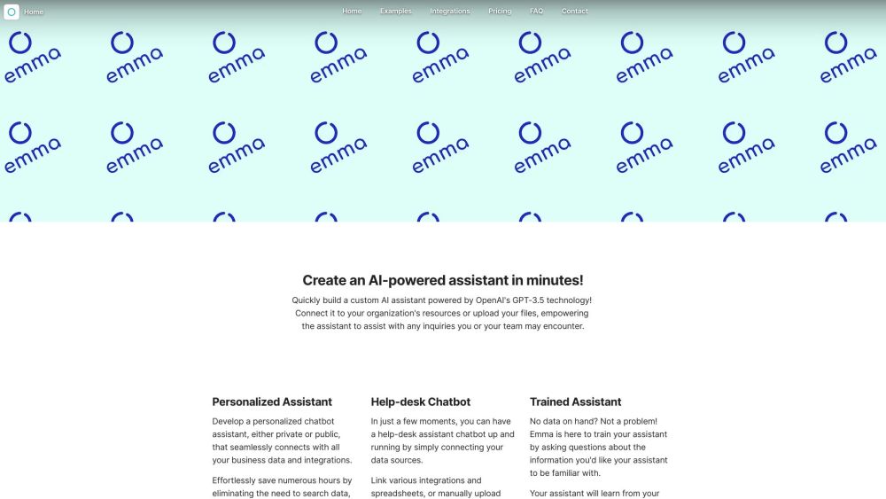 Emma - AI Assistant: AI Tool for Building Custom AI Assistants