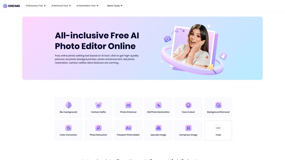 ONEIMG | AI Photo Editor & Enhancer: Free Online Tool