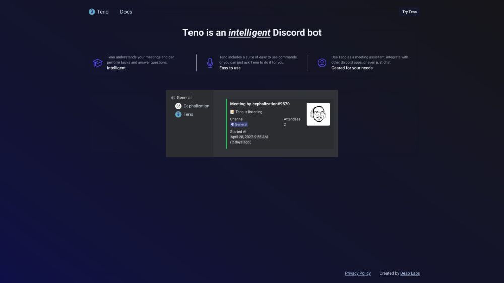 Teno: AI Tool Revolutionizing Meetings & Discord