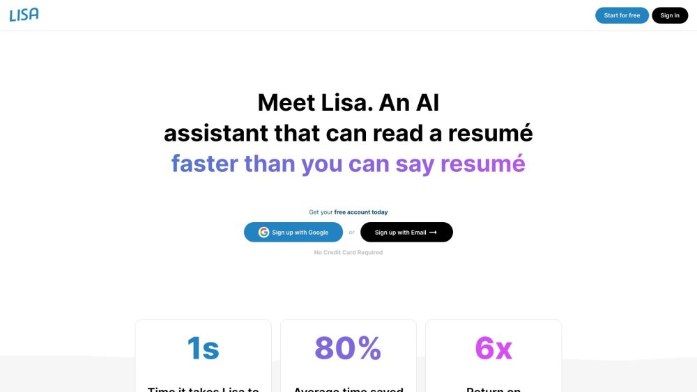 Lisa - AI Resume Reader: AI Tool for Smarter Hiring