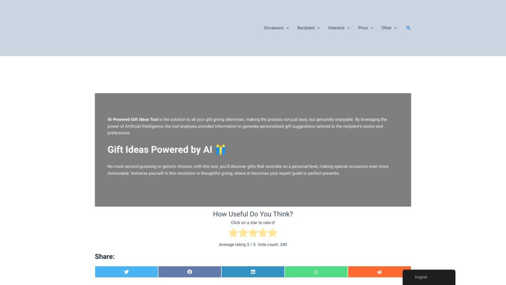 AI-Powered Gift Ideas: AI Tool for Personalized Gift Suggestions