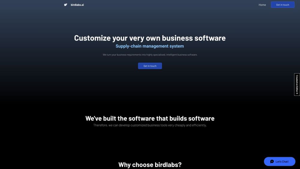 Birdlabs: AI Tool for Rapid No-Code Automation