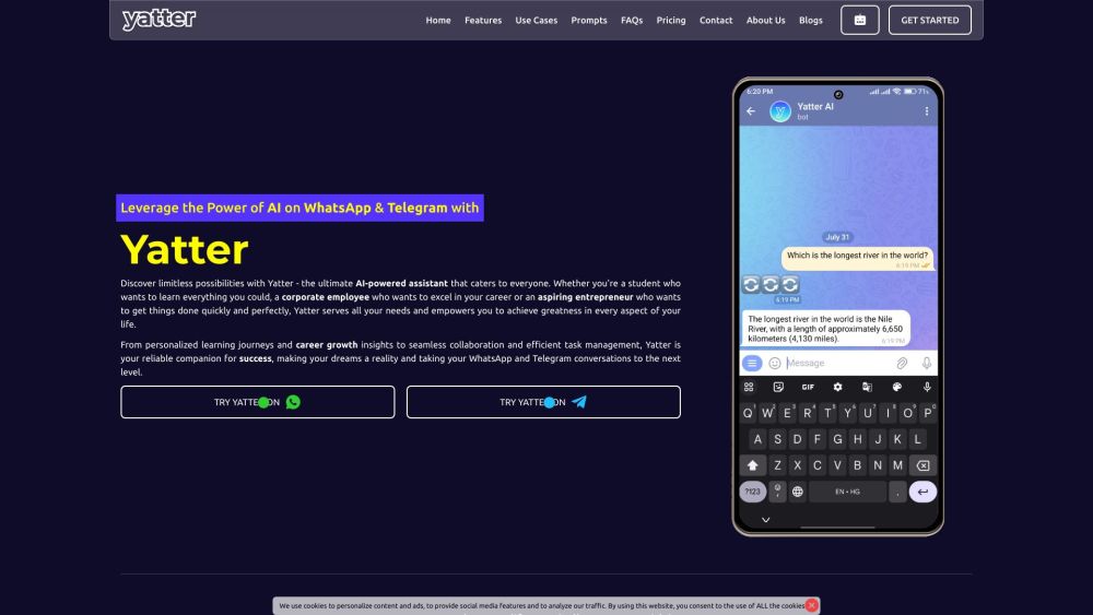 Yatter: AI Tool for WhatsApp & Telegram