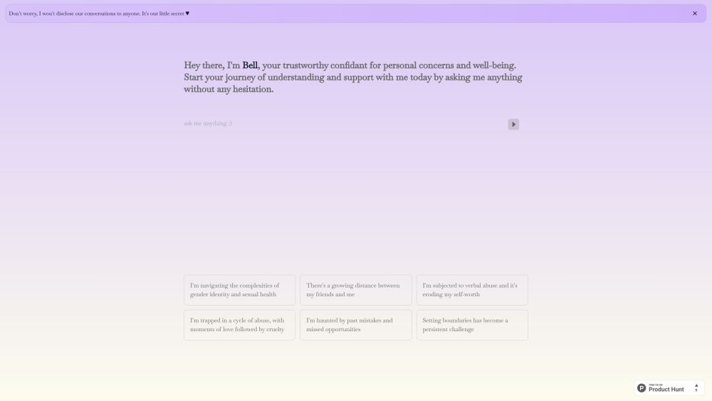 Bell: AI Tool for Understanding & Well-being