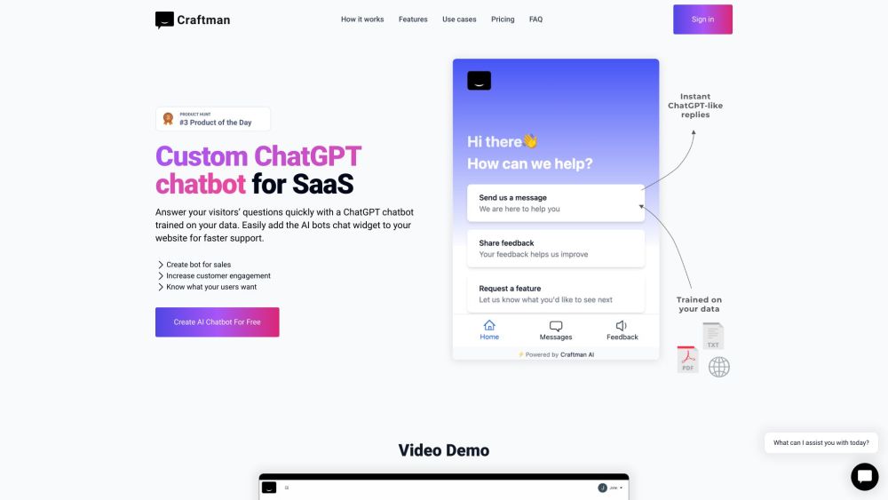 Craftman: AI Tool to Build Custom Chatbots