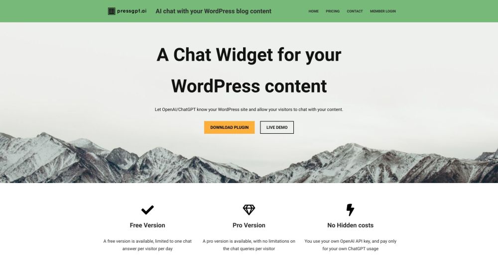 AI Chat with WordPress: Chat widget with AI tool