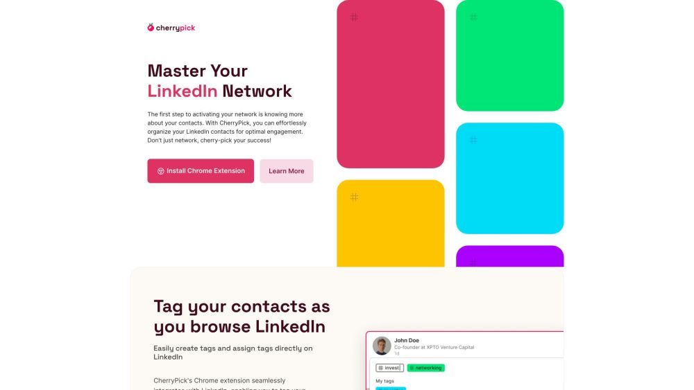CherryPick: AI Tool to Organize LinkedIn Contacts
