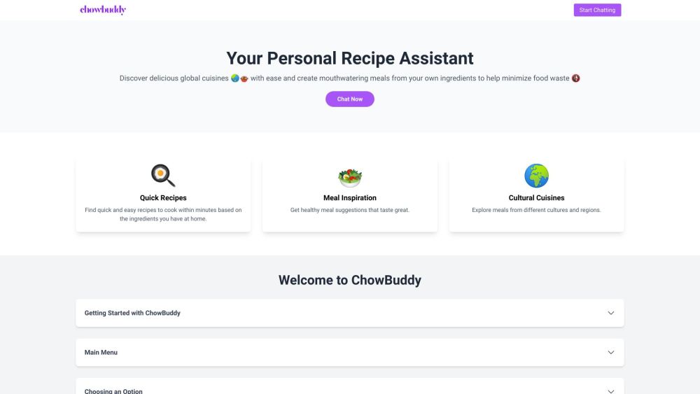 ChowBuddy: Discover Global Cuisines and Minimize Food Waste with ChowBuddy, an Innovative AI Tool