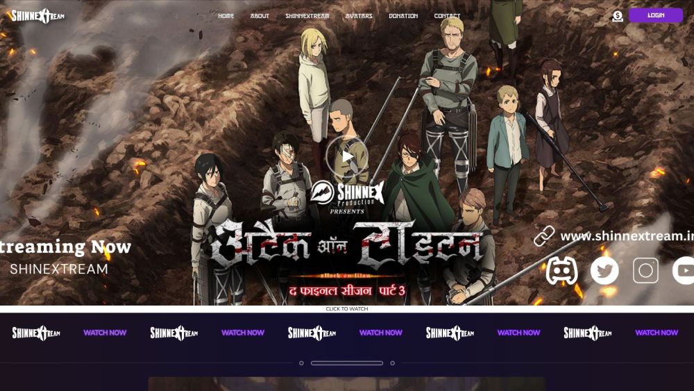 Shinnextream: Stream Hindi dubbed anime with AI