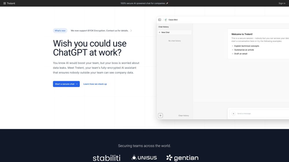 Trelent: Secure AI Tool with Encrypted Data