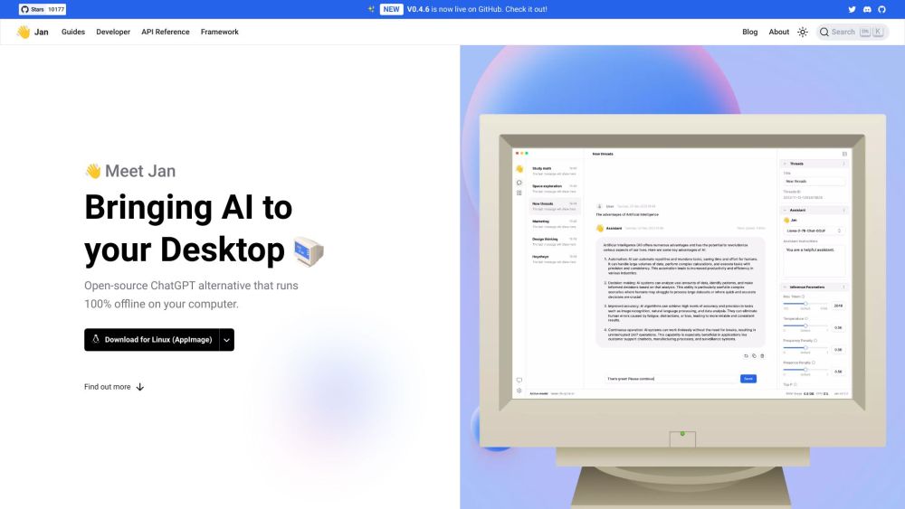 Jan: Offline AI Tool for Private ChatGPT-like Use