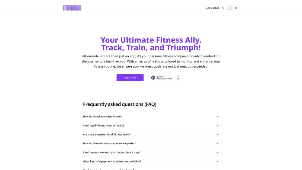 FitComrade: AI tool for tracking, training, and triu