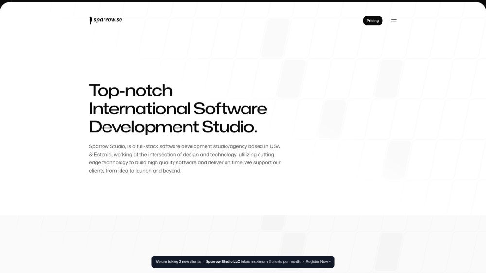 Sparrow Studio: AI Tool Development Agency