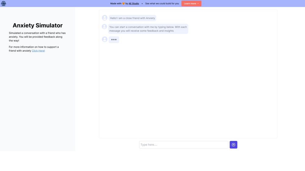 Anxiety Simulator: AI Tool for Messaging Simulations
