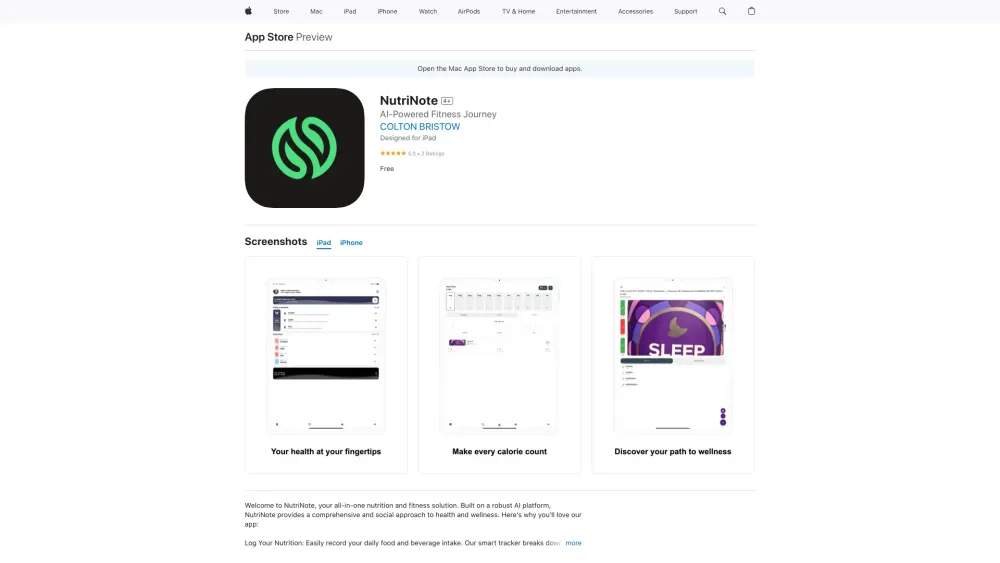 NutriNote: AI Tool for Effortless Nutrition Tracking