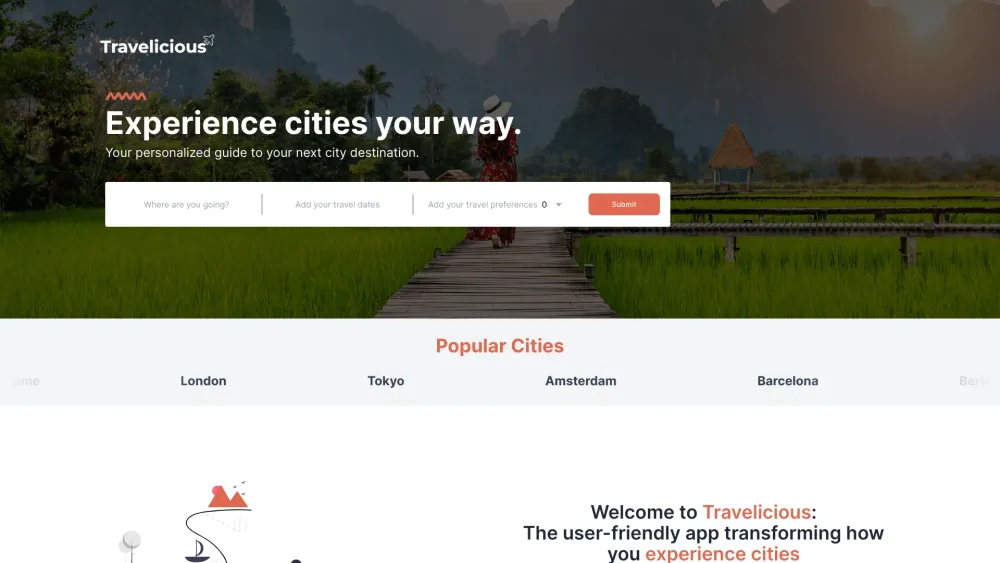 Travelicious: AI Tool for Personalized City Itineraries