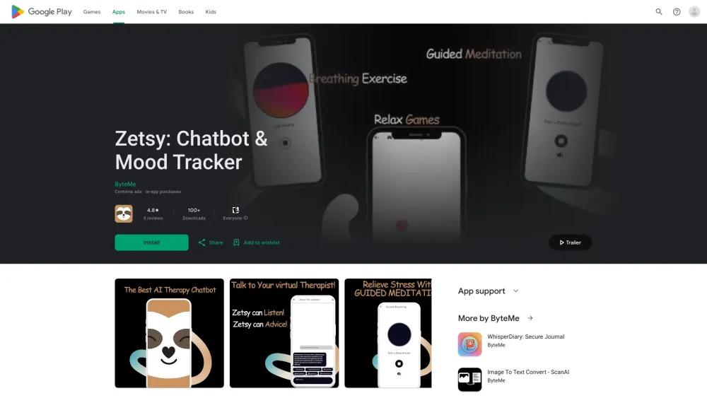 Zetsy: AI Tool for Mood Tracking & Anxiety Relief