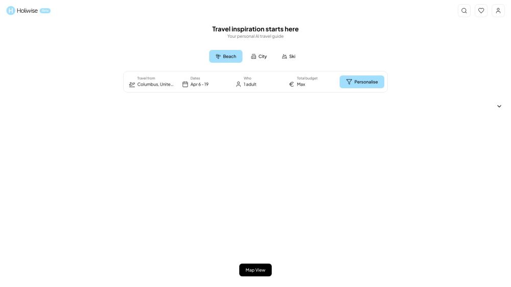 Holiwise: AI Tool to Find Your Perfect Holiday