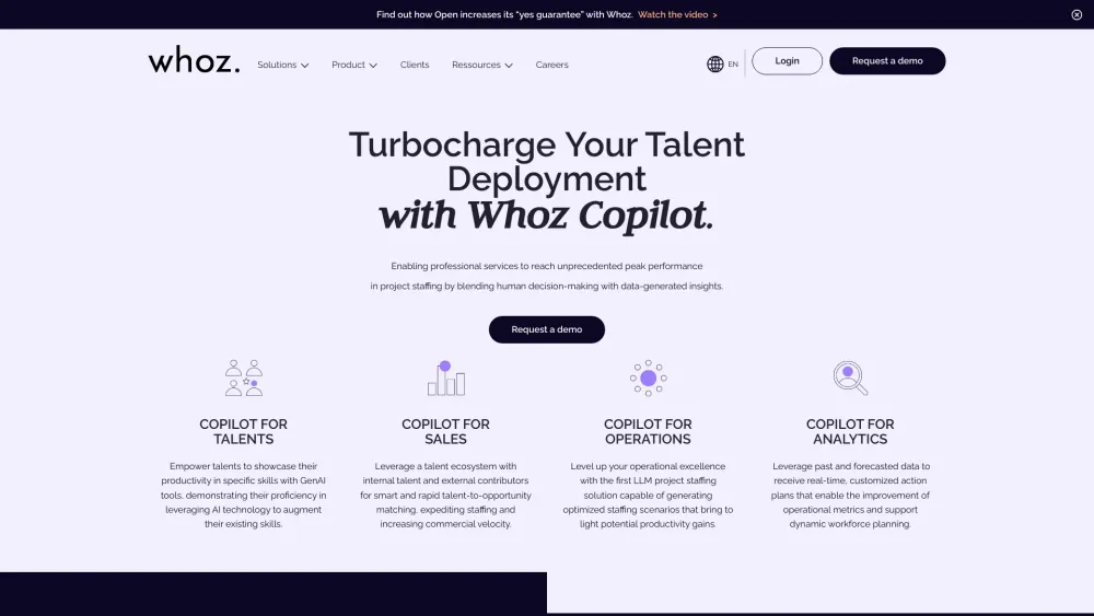 Whoz: Global Staffing & Talent Deployment AI Tool