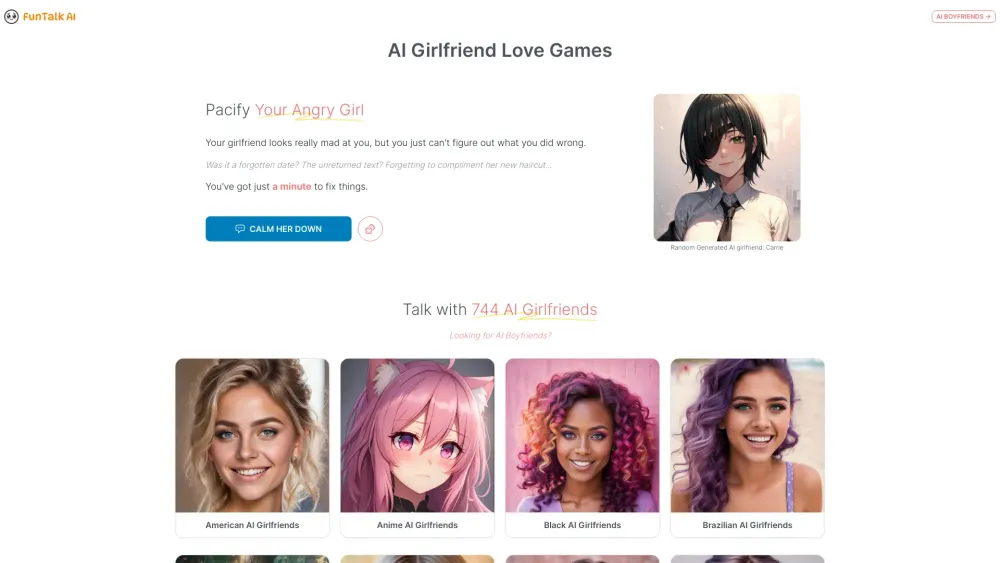 FunTalk AI: Your AI Girlfriend Love Game